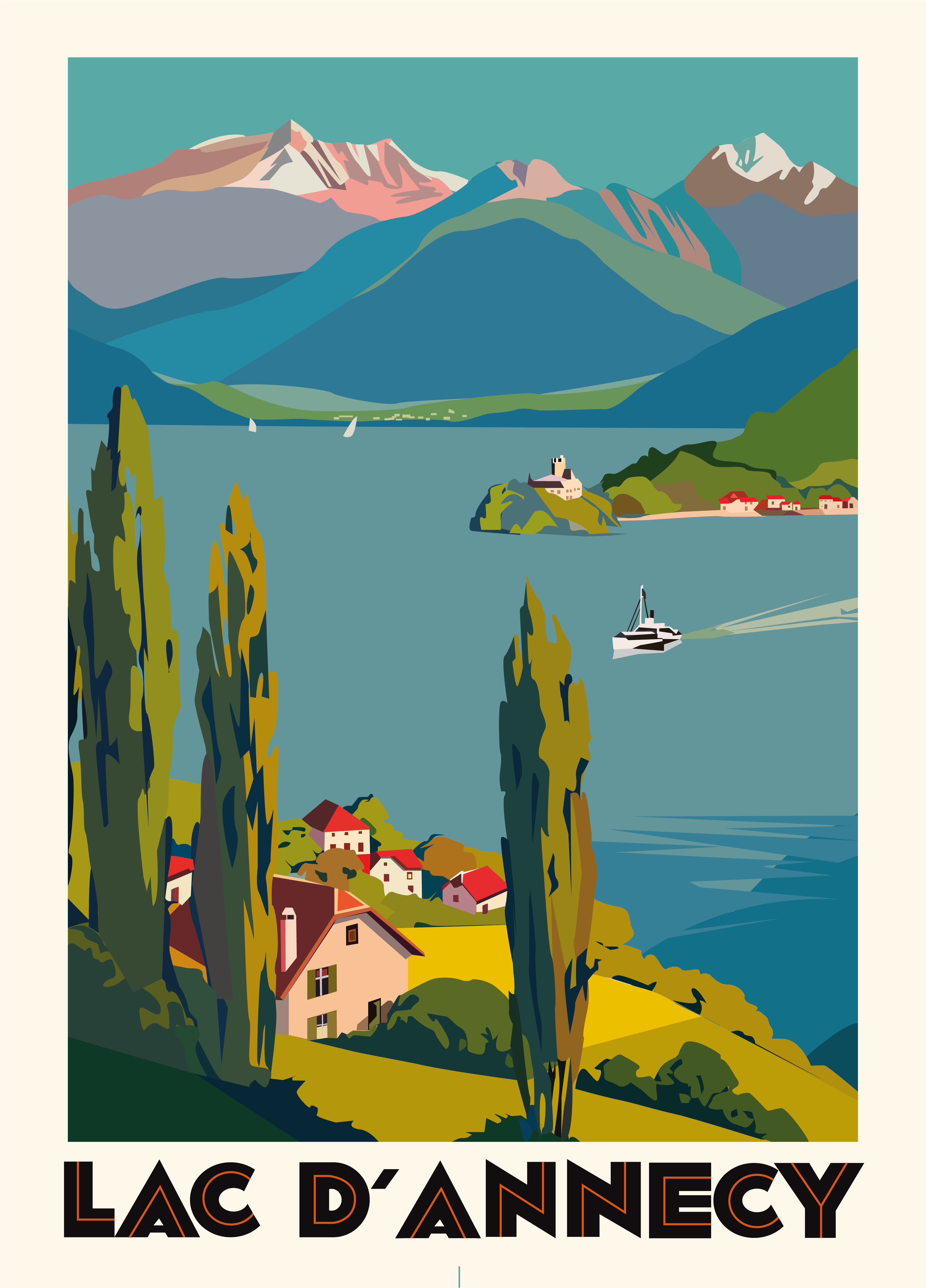 Reproduction du Lac d'Annecy